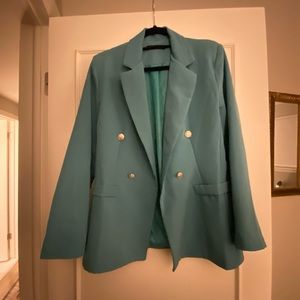 Brand new BOHOO teal Blazer